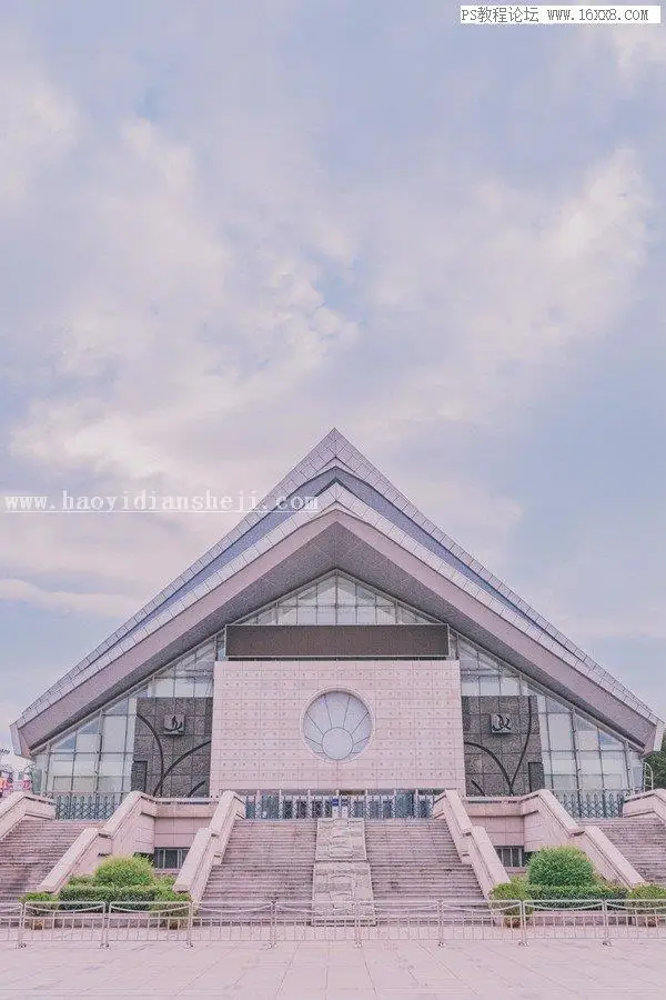 粉色调，用PS把建筑调出粉嫩的糖果色照片_www.haoyidiansheji.com