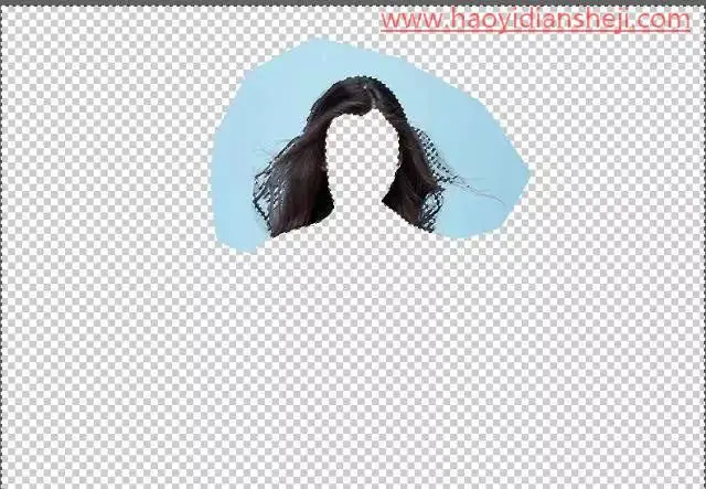 抠发丝，通过PS把Angelababy的头发快速抠出来_www.haoyidiansheji.com