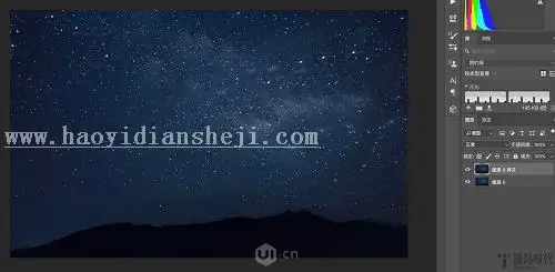 星轨效果，用PS制作真实感十足的唯美星轨_www.haoyidiansheji.com