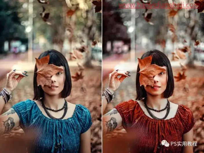 工具运用，照片调色工具之色相饱和度_www.haoyidiansheji.com
