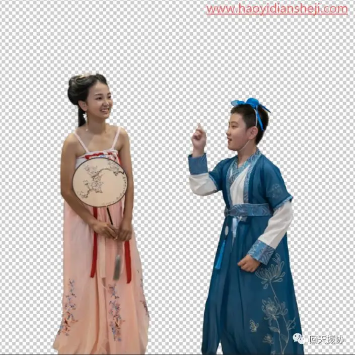 工笔画，给儿童照片制作工笔画效果_www.haoyidiansheji.com