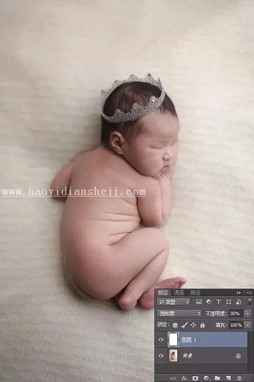 宝宝照片，教你怎么调出高级灰色调儿童摄影照片_www.haoyidiansheji.com