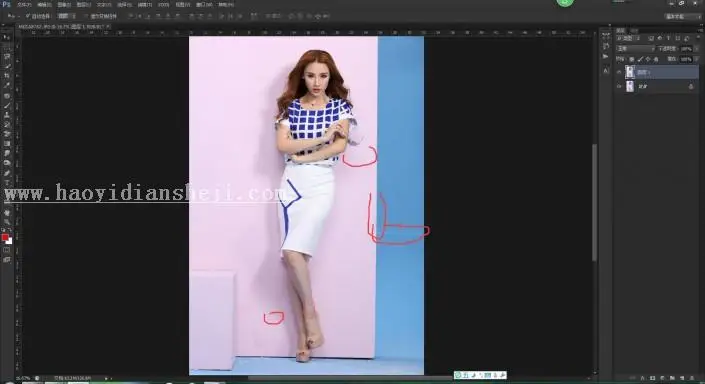 人像修饰，简单的人像皮肤和整体修饰过程_www.haoyidiansheji.com