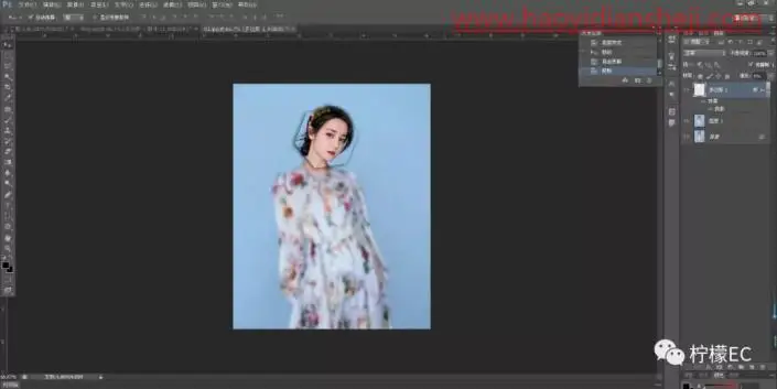 玻璃效果，给迪丽热巴的照片制作一种立体方块玻璃效果_www.haoyidiansheji.com