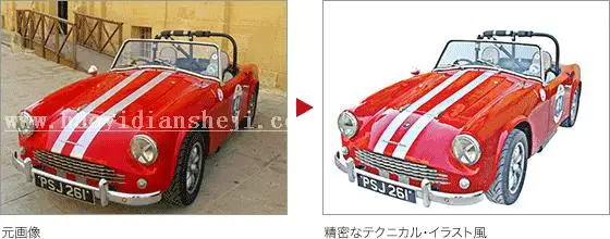油画效果，把小汽车变油画效果的具体步骤_www.haoyidiansheji.com