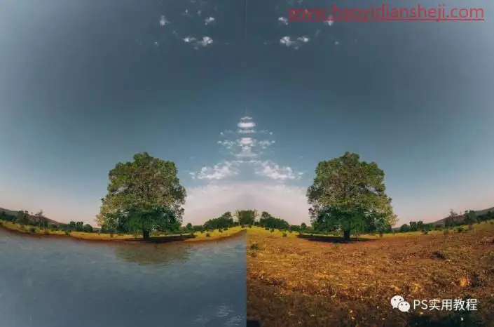 湖泊效果，把草地变为湖泊场景_www.haoyidiansheji.com