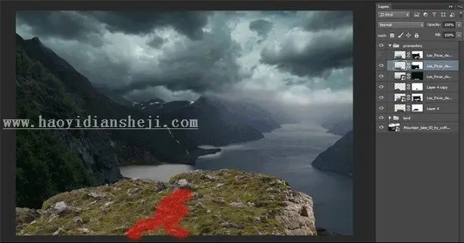 场景合成，在PS里创建一个魔幻瑰丽的场景_www.haoyidiansheji.com