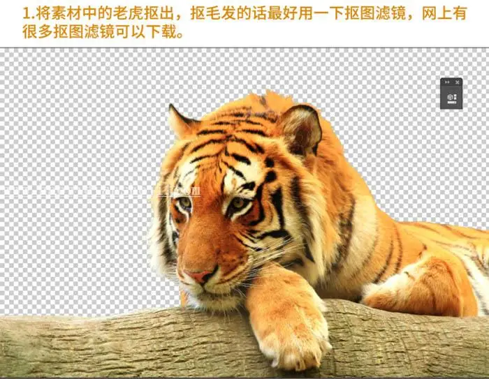 场景合成，合成巨型老虎魔幻场景_www.haoyidiansheji.com