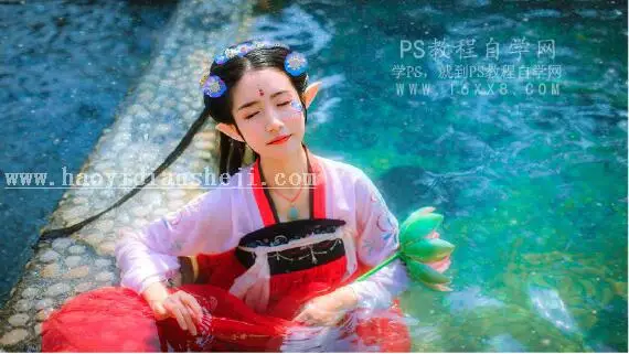 人像调色，用PS和LR调出五彩斑斓的精灵女孩照片_www.haoyidiansheji.com