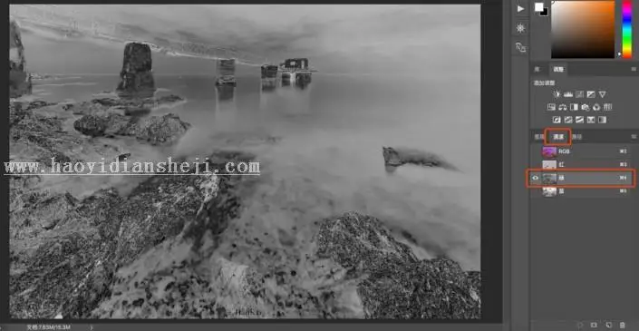 风景调色，用颜色蒙版把普通风光照片变成风光大片_www.haoyidiansheji.com