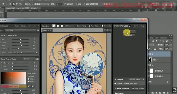古风后期，打造人物中国风效果_www.haoyidiansheji.com