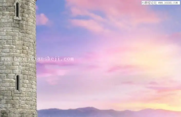 场景合成，用PS合成一副梦幻的二次元场景_www.haoyidiansheji.com