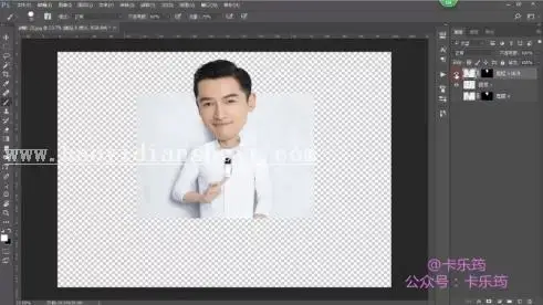 头像制作，把胡歌的照片做成大头照_www.haoyidiansheji.com
