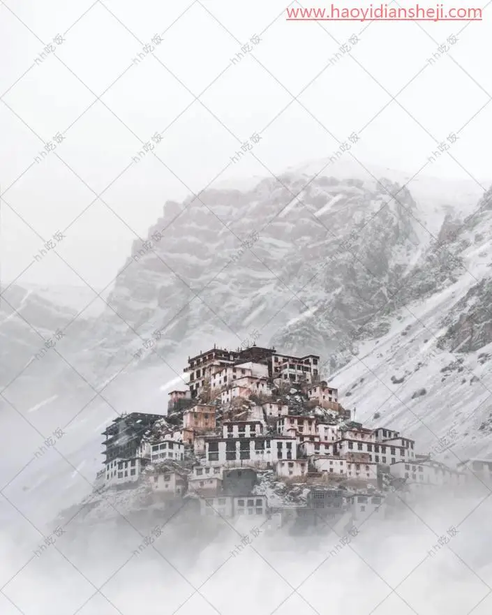 图片水印，在PS中制作防盗图的全屏水印_www.haoyidiansheji.com