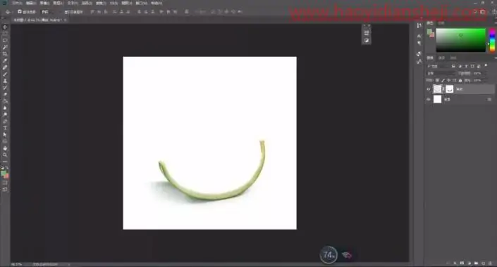 创意合成，创意一款清爽的蓝色海洋感觉的西瓜照片_www.haoyidiansheji.com