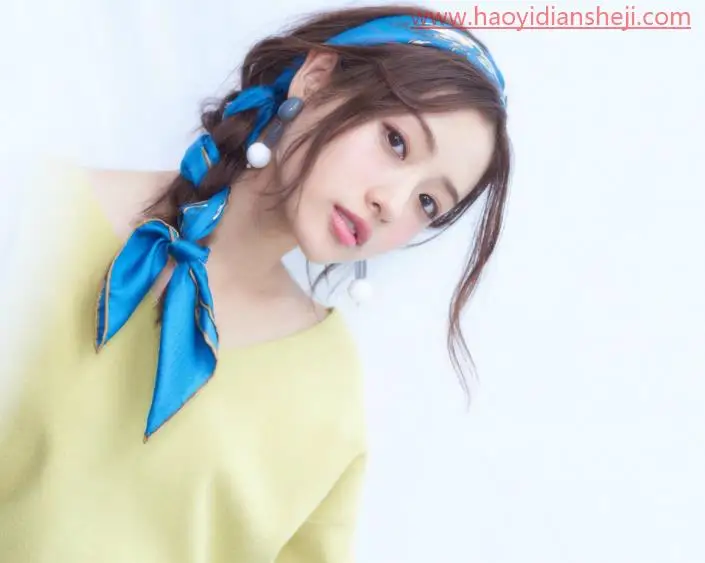 素描效果，在PS里制作日本高人气石原里美素描效果照片_www.haoyidiansheji.com