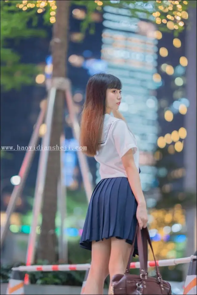 夜景人像，通过PS调出时尚夜景都市人物照片_www.haoyidiansheji.com
