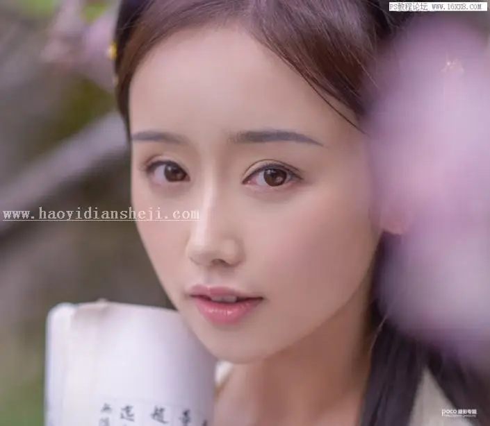 粉色效果，用PS调出古风人像甜美效果_www.haoyidiansheji.com