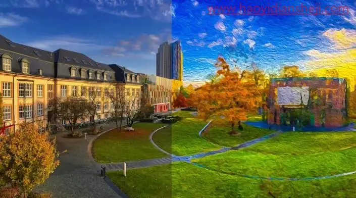 油画效果，制作有梵高风格的油画照片_www.haoyidiansheji.com