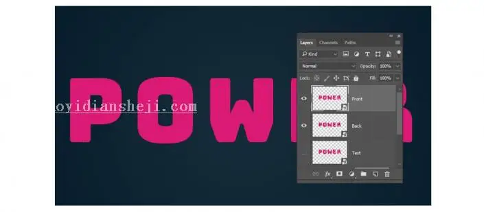 发光字，用PS制作复古发光艺术字_www.haoyidiansheji.com