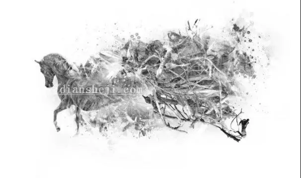 插画制作，在PS中建一个艺术马插画_www.haoyidiansheji.com