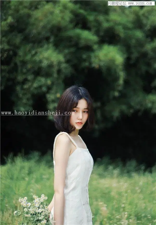 小清新，用PS调出室外人物清新淡雅的感觉_www.haoyidiansheji.com