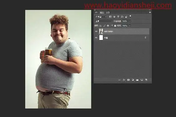 Q版效果，在PS里制作创意Q版萌照_www.haoyidiansheji.com