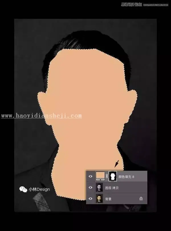 矢量效果，用PS把刘德华的照片变成矢量图_www.haoyidiansheji.com