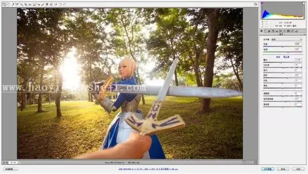 COS照片，制作梦幻柔光效果COSplay照片_www.haoyidiansheji.com