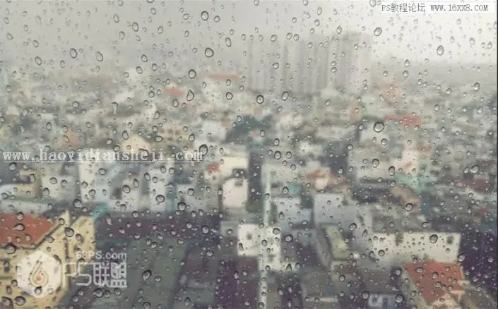艺术字，用PS制作逼真的玻璃上的水滴字_www.haoyidiansheji.com