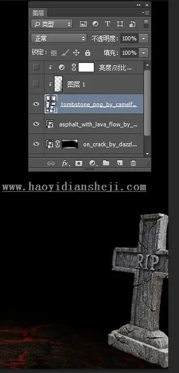 场景合成，合成一个创意的黑暗中的神秘人物壁纸_www.haoyidiansheji.com