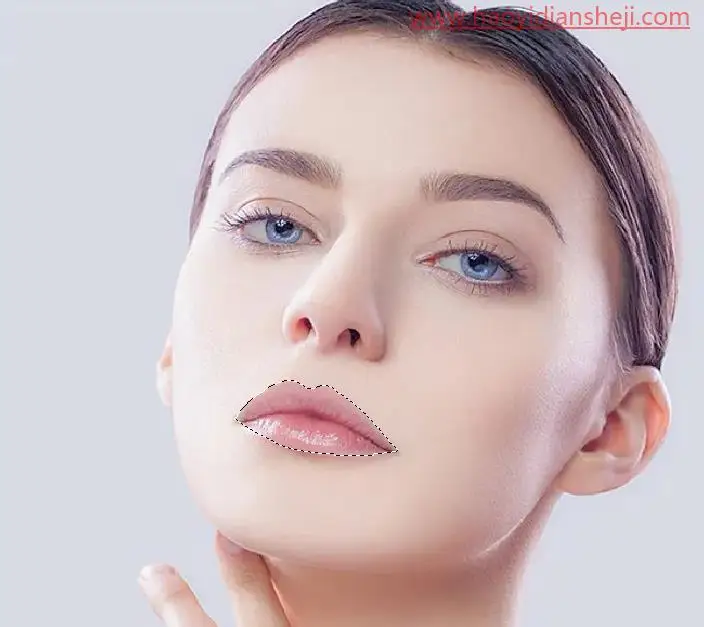 唇妆教程，给人物快速的更换嘴唇颜色_www.haoyidiansheji.com
