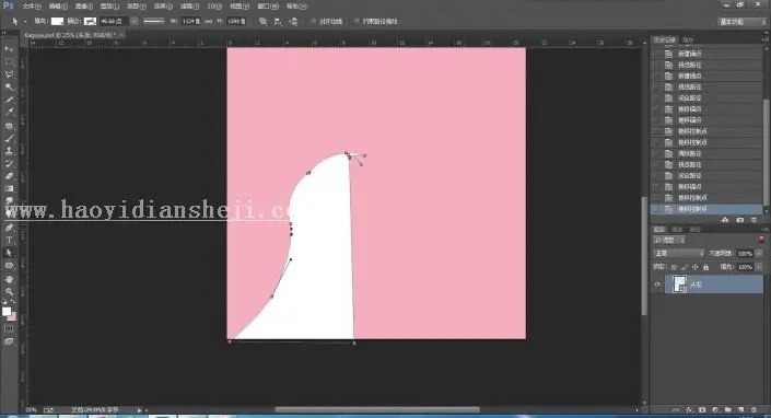 剪影海报，设计《辉夜姬物语》卡通剪影海报_www.haoyidiansheji.com