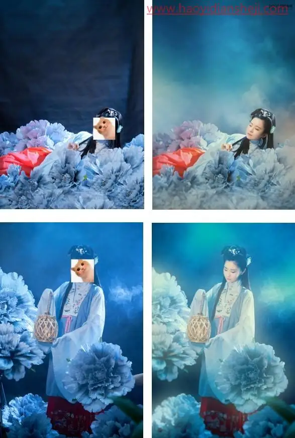 古风人像，通过PS打造梦幻仙境的古风照片_www.haoyidiansheji.com