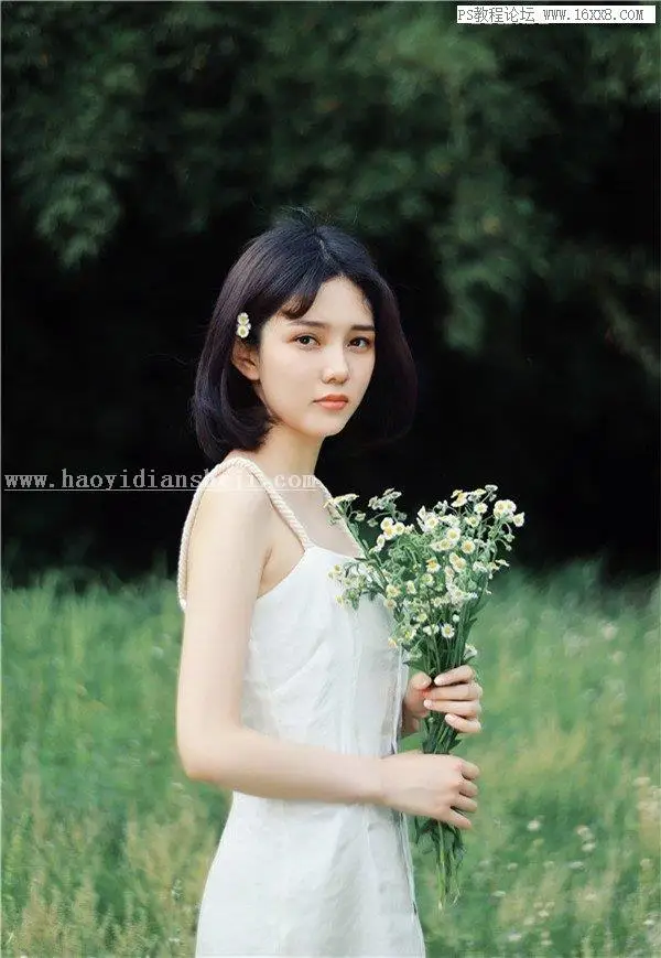 小清新，用PS调出室外人物清新淡雅的感觉_www.haoyidiansheji.com