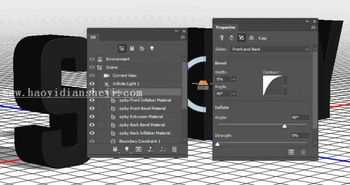 金属字，用PS制作3D效果的金属铆钉文字_www.haoyidiansheji.com