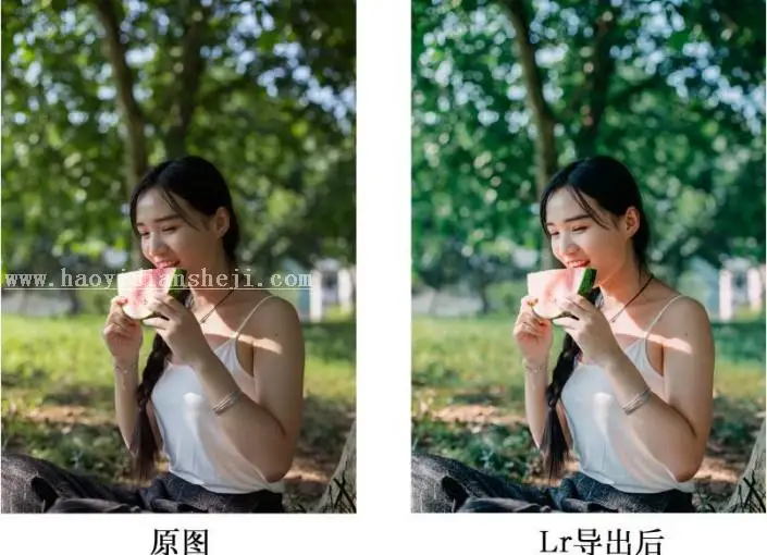 小清新，通过PS把夏日人像调出日系清新通透的色调_www.haoyidiansheji.com