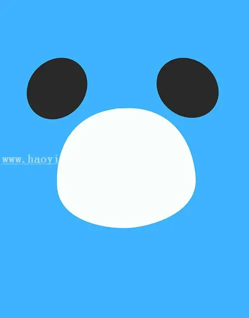 鼠绘卡通，鼠绘一只卡通熊猫教程_www.haoyidiansheji.com
