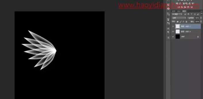 图案制作，在PS中制作梦幻的光影翅膀_www.haoyidiansheji.com
