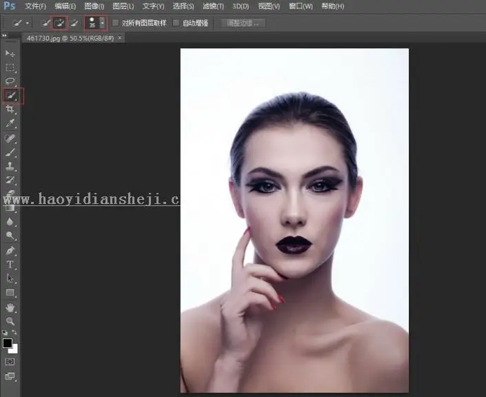 碎片效果，利用笔刷制作碎片人像效果_www.haoyidiansheji.com