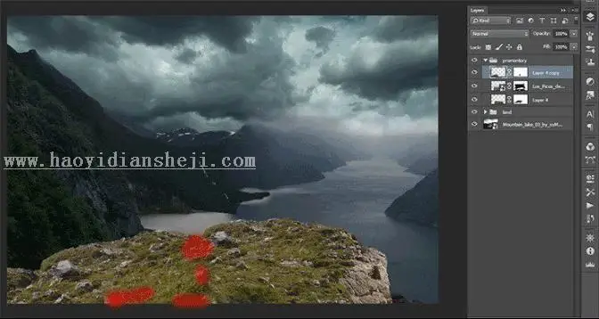 场景合成，在PS里创建一个魔幻瑰丽的场景_www.haoyidiansheji.com