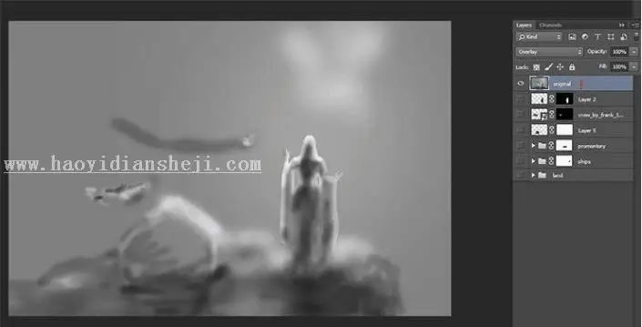 场景合成，在PS里创建一个魔幻瑰丽的场景_www.haoyidiansheji.com