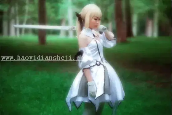 COS照片，制作冷色调COSplay照片_www.haoyidiansheji.com