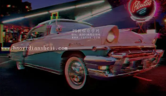 故障效果，用PS制作故障效果的艺术照片_www.haoyidiansheji.com
