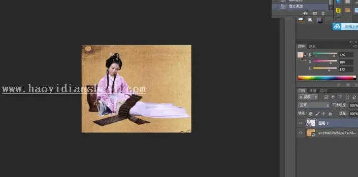 工笔画，用PS制作图片转工笔画_www.haoyidiansheji.com