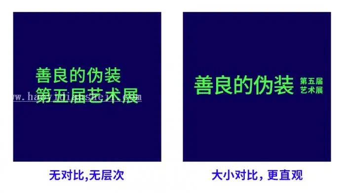 排版教程，讲解排版中的对比与对齐_www.haoyidiansheji.com