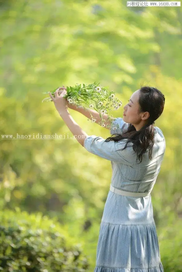 暖黄色，用PS把室外人像调出暖黄的艺术照片_www.haoyidiansheji.com