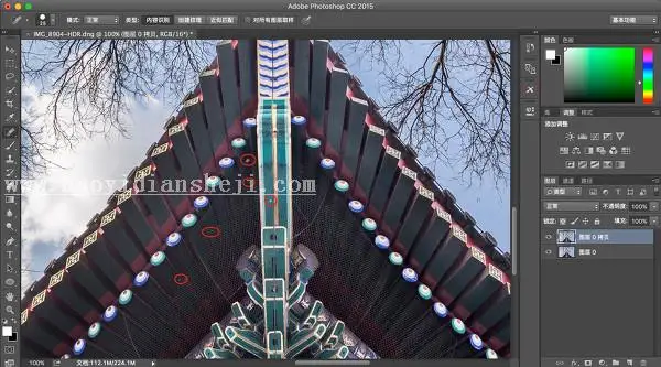 建筑风景，教你调出单色的冷色调风景照片_www.haoyidiansheji.com
