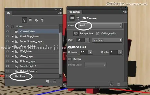 3D字体，通过PS制作红色积木立体文字图片_www.haoyidiansheji.com