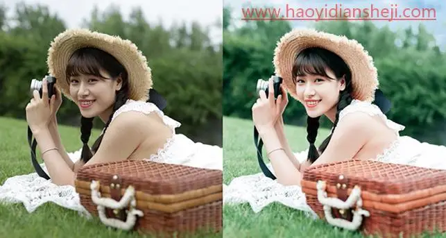 清新人像，给外景拍摄的人像打造小清新色调_www.haoyidiansheji.com